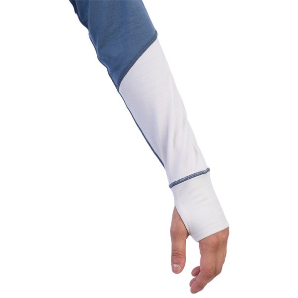 W Sarenne Merino Half Zip Storm Blue - Image 5